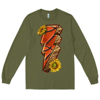 Army Green sport basketball lightning bolt Long Sleeve Tee - texasbilliewilder