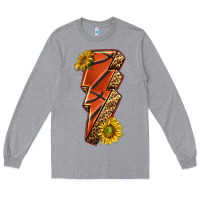 Heather Grey sport basketball lightning bolt Long Sleeve Tee - texasbilliewilder