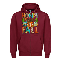 Burgundy howdy fall Zipper Hoodie - Zillion Design Studio