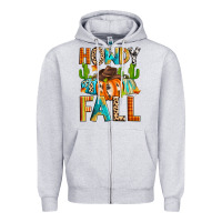 Heather Grey howdy fall Zipper Hoodie - Zillion Design Studio