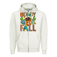 Oatmeal Heather howdy fall Zipper Hoodie - Zillion Design Studio