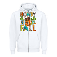 White howdy fall Zipper Hoodie - Zillion Design Studio
