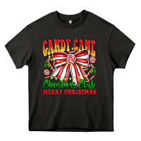 Asphalt Candy Cane Christmas Club Heavy Core Tee - CowhideDigitalArt