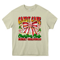Mossy Candy Cane Christmas Club Heavy Core Tee - CowhideDigitalArt
