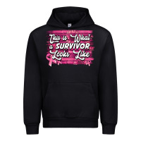 Black This is what a survivor looks like Breast Cancer Urban Hoodie - NancyCooperArtShop