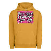 Pigment Peanut Butter This is what a survivor looks like Breast Cancer Urban Hoodie - NancyCooperArtShop