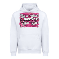 White This is what a survivor looks like Breast Cancer Urban Hoodie - NancyCooperArtShop