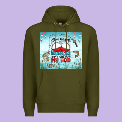Show Me Your Bobbers And I Will Show My Rod Premium Hoodie Designed By Maliassmallbusiness