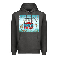 Charcoal Heather show me your bobbers and i will show my rod Premium Hoodie - MaliasSmallBusiness