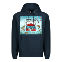 Navy show me your bobbers and i will show my rod Premium Hoodie - MaliasSmallBusiness