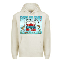 Oatmeal Heather show me your bobbers and i will show my rod Premium Hoodie - MaliasSmallBusiness