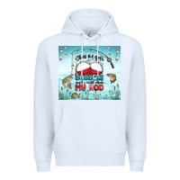 White show me your bobbers and i will show my rod Premium Hoodie - MaliasSmallBusiness
