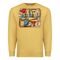 Antique Gold its a baseball kinda day Premium Sweatshirt - AdoDesignShop