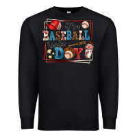 Black its a baseball kinda day Premium Sweatshirt - AdoDesignShop