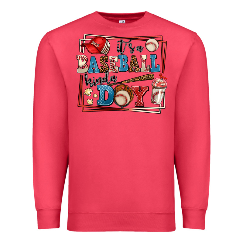 Its A Baseball Kinda Day Premium Sweatshirt by AdoDesignShop | Teevron