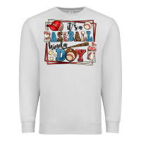 Dove Grey its a baseball kinda day Premium Sweatshirt - AdoDesignShop
