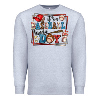 Heather Grey its a baseball kinda day Premium Sweatshirt - AdoDesignShop