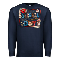 Navy its a baseball kinda day Premium Sweatshirt - AdoDesignShop