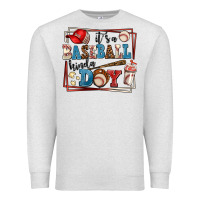 Oatmeal Heather its a baseball kinda day Premium Sweatshirt - AdoDesignShop