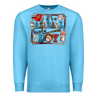 Ocean Blue its a baseball kinda day Premium Sweatshirt - AdoDesignShop