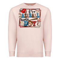 Pale Pink its a baseball kinda day Premium Sweatshirt - AdoDesignShop