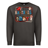 Smoke its a baseball kinda day Premium Sweatshirt - AdoDesignShop