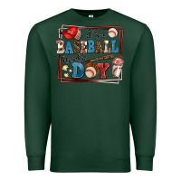 Sports Green its a baseball kinda day Premium Sweatshirt - AdoDesignShop
