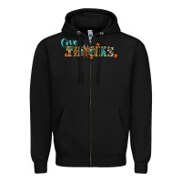 Black give thanks Zipper Hoodie - RanaPortraitStore
