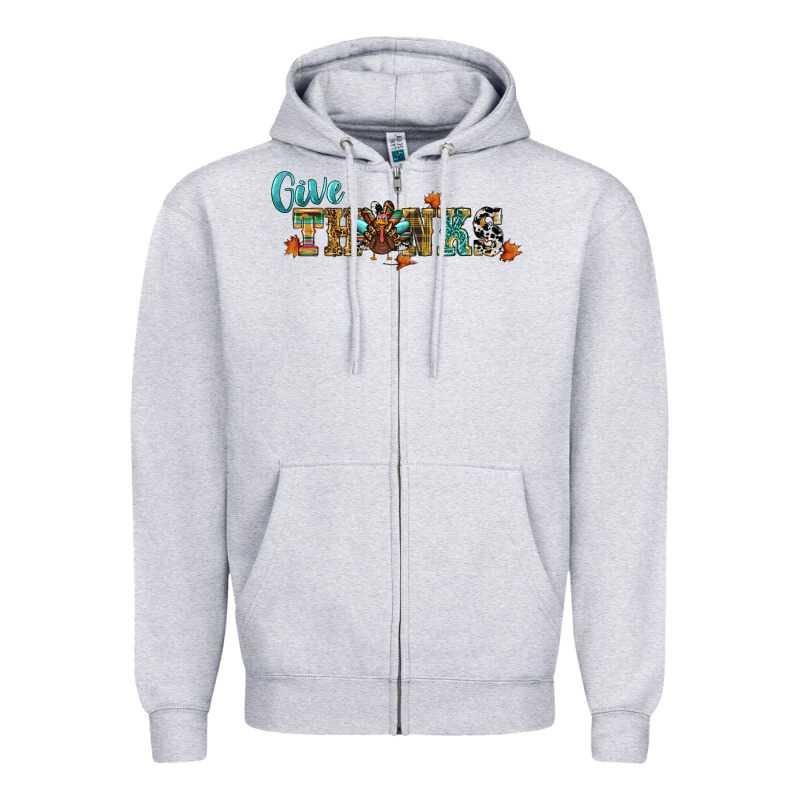 Give Thanks Zipper Hoodie by RanaPortraitStore | Teevron