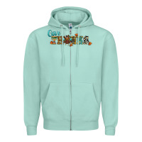Seafoam give thanks Zipper Hoodie - RanaPortraitStore