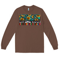 Chestnut Rusty Sunflowers with Cowhide and Turquoise Long Sleeve Tee - RanaPortraitStore