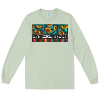 Matcha Rusty Sunflowers with Cowhide and Turquoise Long Sleeve Tee - RanaPortraitStore