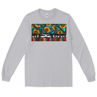 Moon Dust Rusty Sunflowers with Cowhide and Turquoise Long Sleeve Tee - RanaPortraitStore