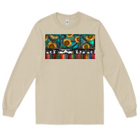 Mushroom Rusty Sunflowers with Cowhide and Turquoise Long Sleeve Tee - RanaPortraitStore