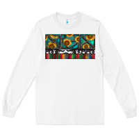 White Rusty Sunflowers with Cowhide and Turquoise Long Sleeve Tee - RanaPortraitStore
