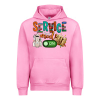 Fuchsia Pink service mode on Urban Hoodie - NancyCooperArtShop