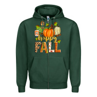 Sports Green happy fall Zipper Hoodie - Zillion Design Studio