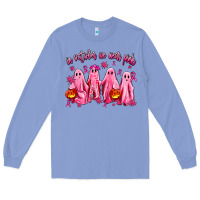 Colony Blue in october we wear pink ghosts Long Sleeve Tee - AdoDesignShop