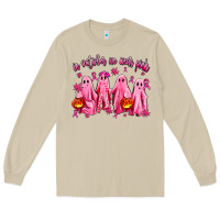Mushroom in october we wear pink ghosts Long Sleeve Tee - AdoDesignShop