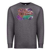 Charcoal Heather Leopard, Cowhide, Wood Pattern Frame Premium Sweatshirt - Bettercallsaul