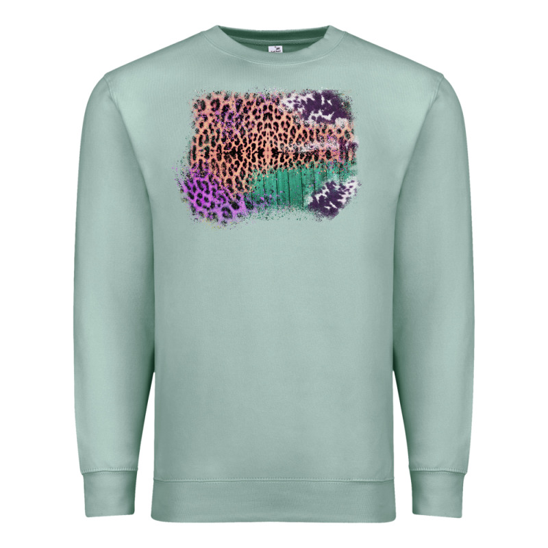 Leopard, Cowhide, Wood Pattern Frame Premium Sweatshirt by Bettercallsaul | Teevron