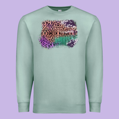 Leopard, Cowhide, Wood Pattern Frame Premium Sweatshirt Designed By Bettercallsaul