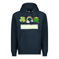 Navy st patrick's trio name patch Premium Hoodie - MaliasSmallBusiness