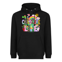 Black childcare life Heavyweight Hoodie - AdoDesignShop