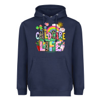 Navy childcare life Heavyweight Hoodie - AdoDesignShop