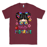 Burgundy hello second grade kid Classic Tee - texasbilliewilder