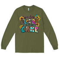 Army Green spoiler alert i don't care Long Sleeve Tee - Zillion Design Studio