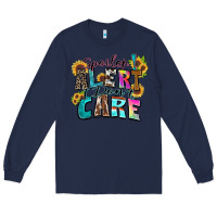 Navy spoiler alert i don't care Long Sleeve Tee - Zillion Design Studio