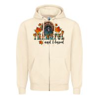 Sandshell thankful and blessed Zipper Hoodie - RanaPortraitStore