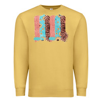 Antique Gold Sunflower Leopard Jute Pattern Brushstrokes Premium Sweatshirt - Bettercallsaul